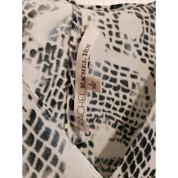 Rachel Roy, sleeveless, snakeskin print, hi-low top, blouse, size L - Picture 3 of 9